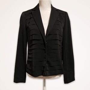 Rafaella Tiered Black Blazer 